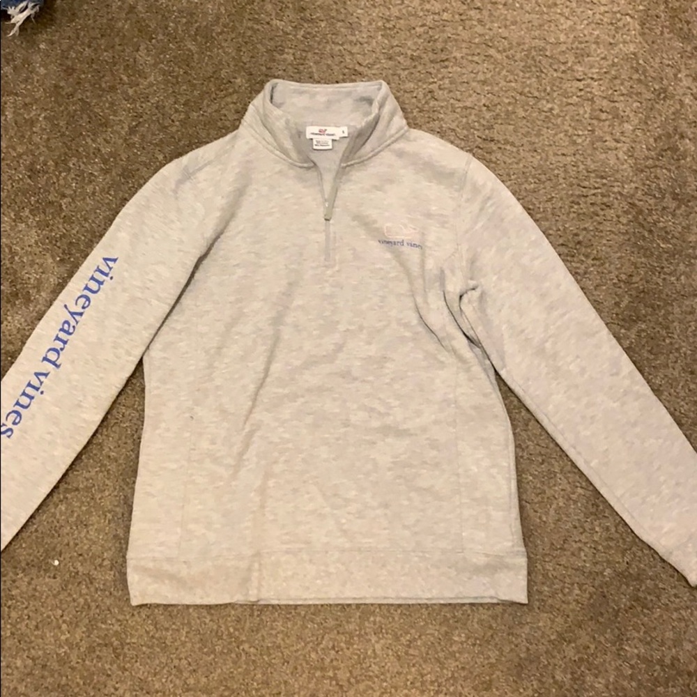 Vineyard Vines Grey Quarter Zip Size Small